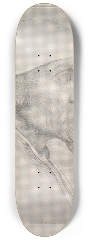 Alphonse Legros - Man in a Skullcap 8.25 inch art skate deck