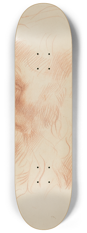 Alphonse Legros - Study of a Mans Head (recto) 8.25 inch art skate deck