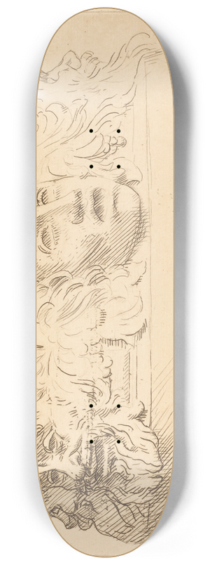Alphonse Legros - Vase with Grotesques (Le vase aux masques) 8.25 inch art skate deck