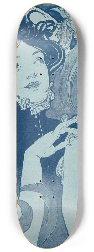 Alphonse Mucha - Cocorico 8.25 inch art skate deck