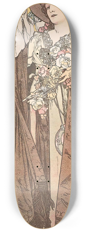 Alphonse Mucha - LA TOSCA 8.25 inch art skate deck