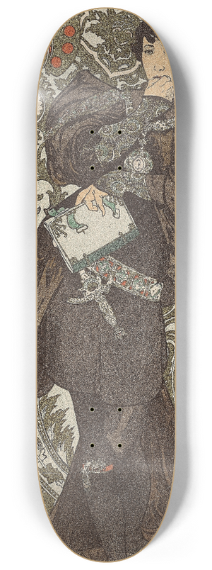 Alphonse Mucha - Lorenzaccio 8.25 inch art skate deck