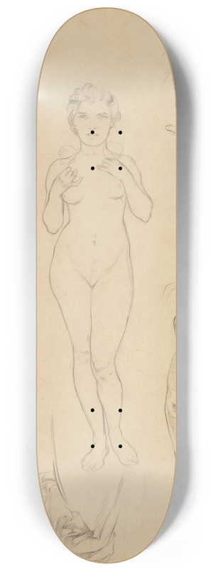 Alphonse Mucha - Preliminary design for The Rose 8.25 inch art skate deck