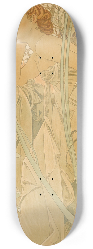 Alphonse Mucha - Reverie du soir 8.25 inch art skate deck