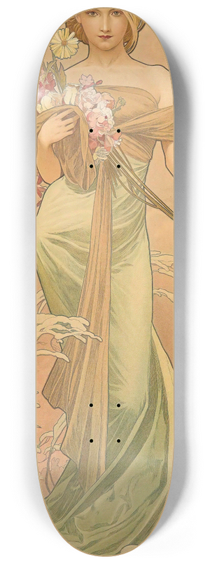 Alphonse Mucha - Spring 8.25 inch art skate deck