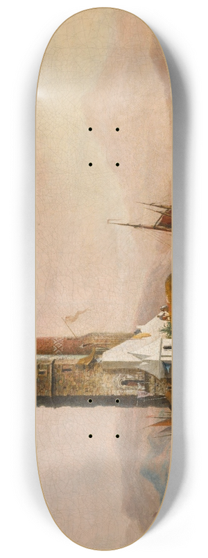 Ambroise-Louis Garneray - Muscat, Oman 8.25 inch art skate deck