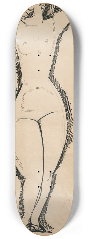 Amedeo Modigliani - Nu De Face, Bras Levs 8.25 inch art skate deck