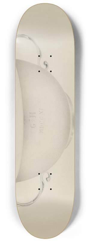 Amelia Tuccio - Silver Bowl 8.25 inch art skate deck