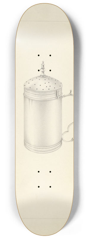 Amelia Tuccio - Silver Salt Cellar 8.25 inch art skate deck