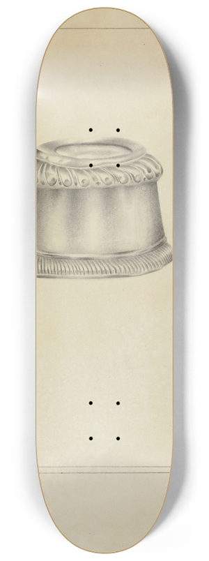 Amelia Tuccio - Silver Salt Trencher 8.25 inch art skate deck
