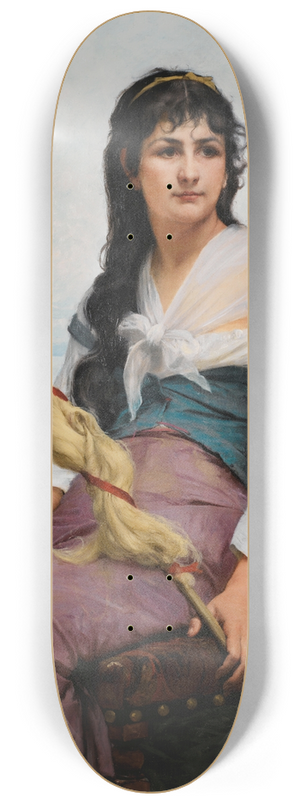 Franois Alfred Delobbe - La Fileuse 8.25 inch art skate deck Franois Alfred Delobbe - La Fileuse 8.25 inch art skate deck