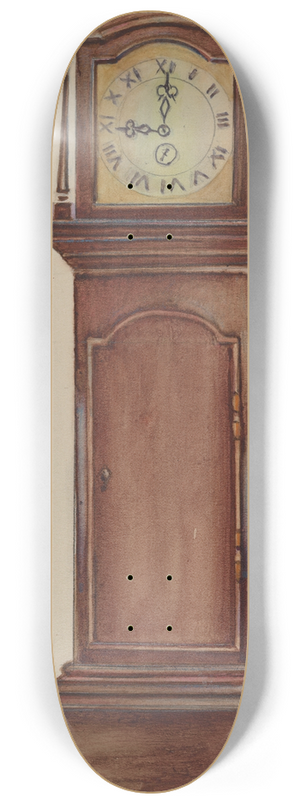 American 20th Century - Clock 8.25 inch art skate deck