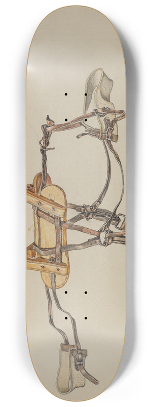 American 20th Century - Full Rigged Pack-Saddle 8.25 inch art skate deck