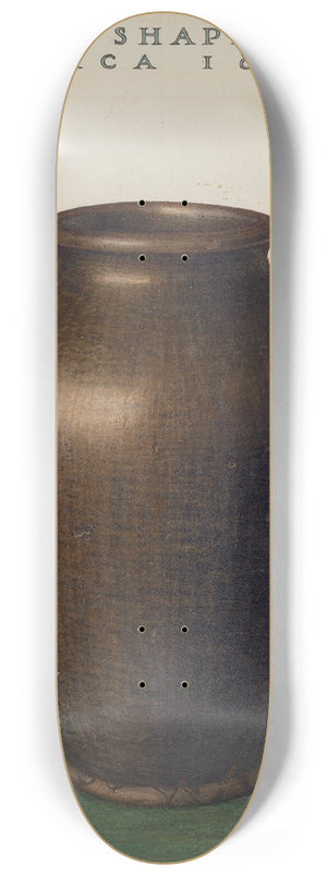 American 20th Century - Melon Shaped Jar 8.25 inch art skate deck