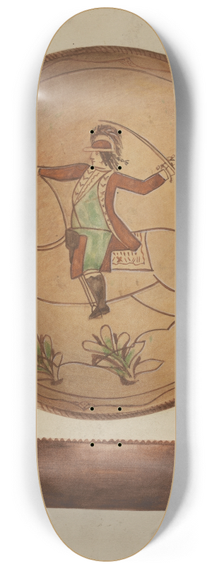 American 20th Century - Pa. German Pie Plate 8.25 inch art skate deck