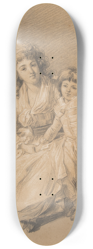 Franois-Andr Vincent - Portrait of a Mother and Child 8.25 inch art skate deck