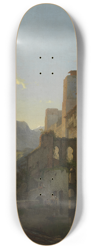 Franois Antoine Bossuet - Landscape in Ugijar (Southern Spain) 8.25 inch art skate deck