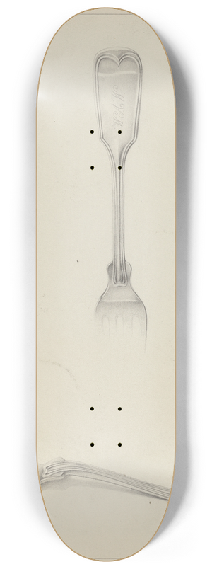 American 20th Century - Silver Fork 8.25 inch art skate deck