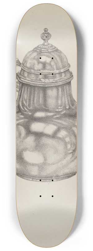 American 20th Century - Silver Teapot 8.25 inch art skate deck