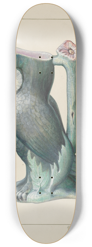 Amos C. Brinton - Owl Pitcher 8.25 inch art skate deck