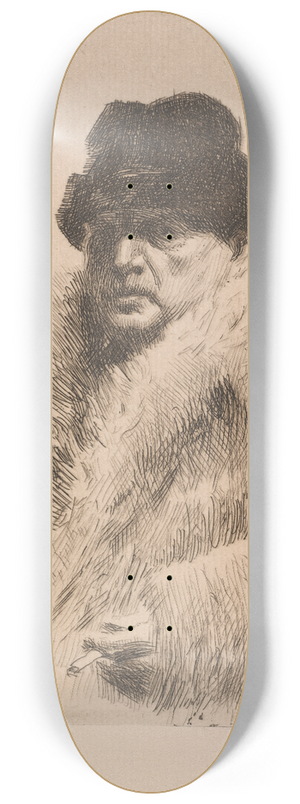 Anders Zorn - Self-Portrait 8.25 inch art skate deck