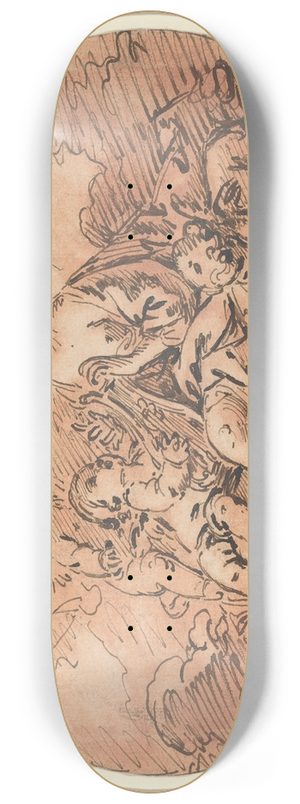 Franois Boucher - Allegory of Music 8.25 inch art skate deck