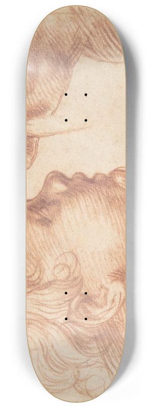 Andrea del Sarto - Studies of a Head and a Hand 8.25 inch art skate deck