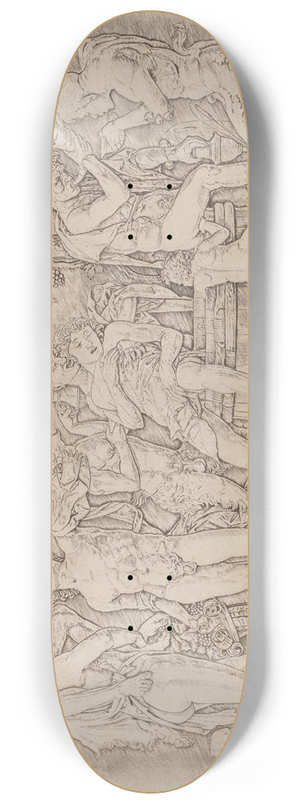 Andrea Mantegna - Bacchanal with a Wine Vat 8.25 inch art skate deck
