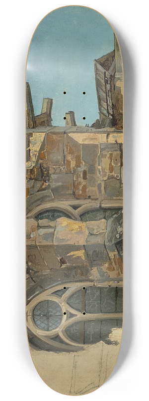 Andreas Achenbach - Altenberg Cathedral (Study) 8.25 inch art skate deck