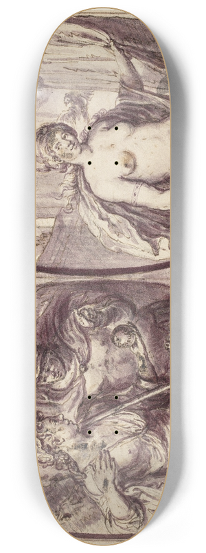 Andreas Bodan II - Two oval compositions 8.25 inch art skate deck