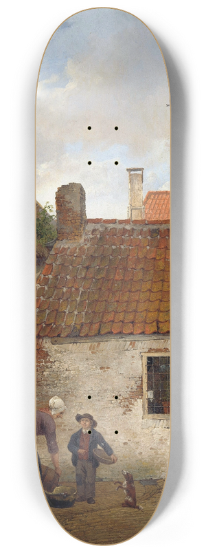 Andreas Schelfhout - Inner Courtyard 8.25 inch art skate deck