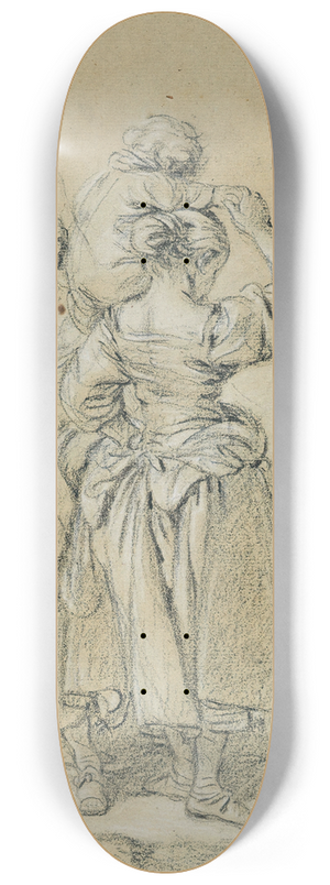 Franois Boucher - Deux femmes et deux enfants 8.25 inch art skate deck
