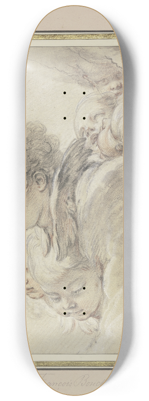 Franois Boucher - Engelskpfe in Wolken (Geburt Christi) 8.25 inch art skate deck