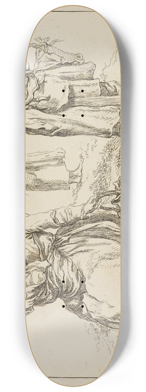 Franois Boucher - Figure studies 8.25 inch art skate deck