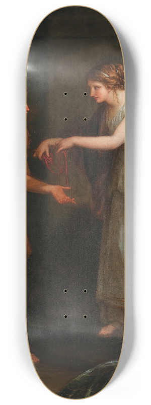 Angelica Kauffmann - Theseus and Ariadne 8.25 inch art skate deck