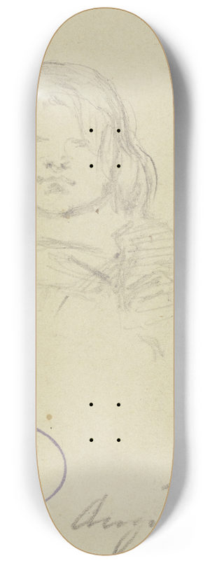 Angilbert Gbel - Childs bust from the front 8.25 inch art skate deck