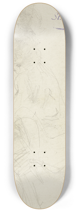 Angilbert Gbel - Sitting old woman 8.25 inch art skate deck