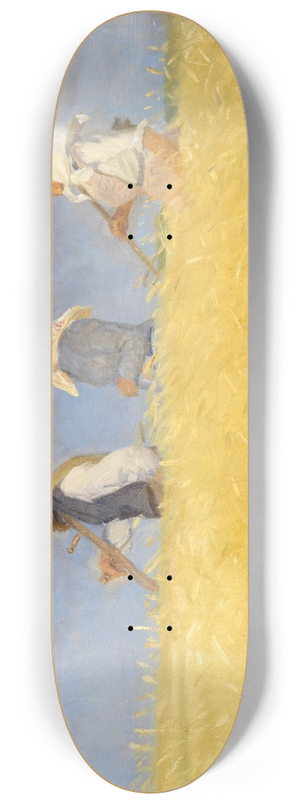 Anna Ancher - Harvesters 8.25 inch art skate deck
