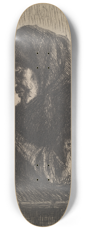 Anna Ancher - Reading old woman 8.25 inch art skate deck