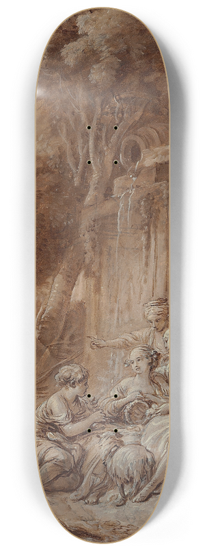 Franois Boucher - Pastorale au flteur 8.25 inch art skate deck