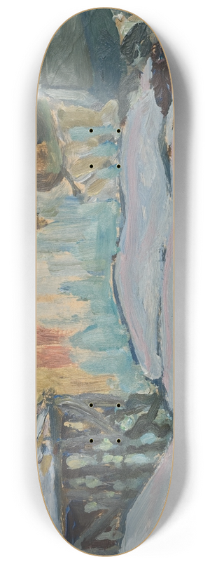 Anna Boberg - From Svolvaer Harbour. Study from Lofoten 8.25 inch art skate deck