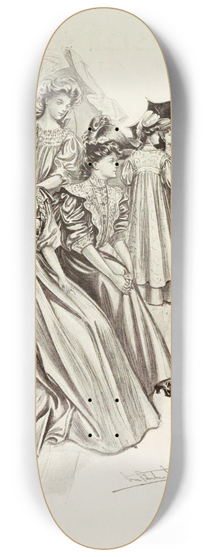 Anna Burnham Westermann - The coming of the afternoon boat 8.25 inch art skate deck