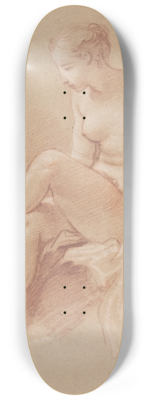 Franois Boucher - Seated female nude 8.25 inch art skate deck