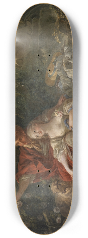 Franois Boucher - Shepherd and shepherdess 8.25 inch art skate deck