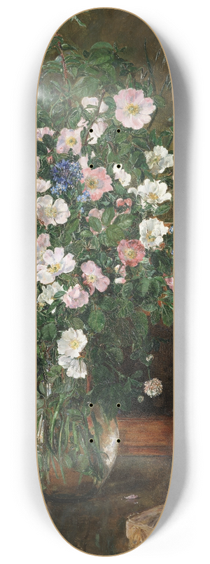 Anna Munthe-Norstedt - Wild Briar Roses 8.25 inch art skate deck