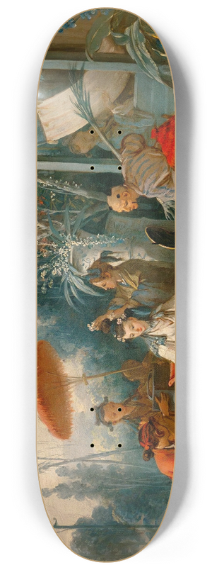 Franois Boucher - The Chinese Garden 8.25 inch art skate deck