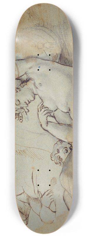 Annibale Carracci - Study of Venus at Rest 8.25 inch art skate deck