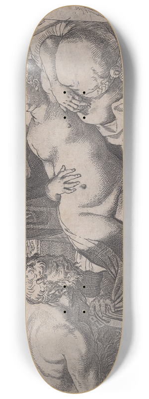 Annibale Carracci - Venus and a Satyr 8.25 inch art skate deck