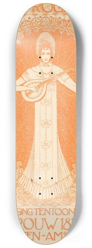 Annie Ermeling - Ontwerp voor een advertentie voor het feestprogramma van de tentoonstelling De Vrouw 1813-1913 in Amsterdam 8.25 inch art skate deck