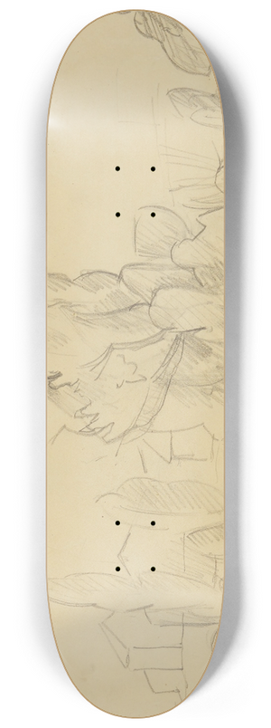 Anny Dollschein - Baumlandschaft mit Husern 8.25 inch art skate deck